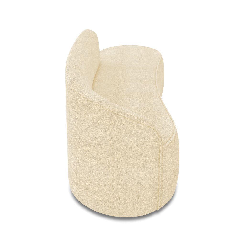 Sofá 3 Lugares Orgânico 180 Cm Morgan Bouclê Bege - 8