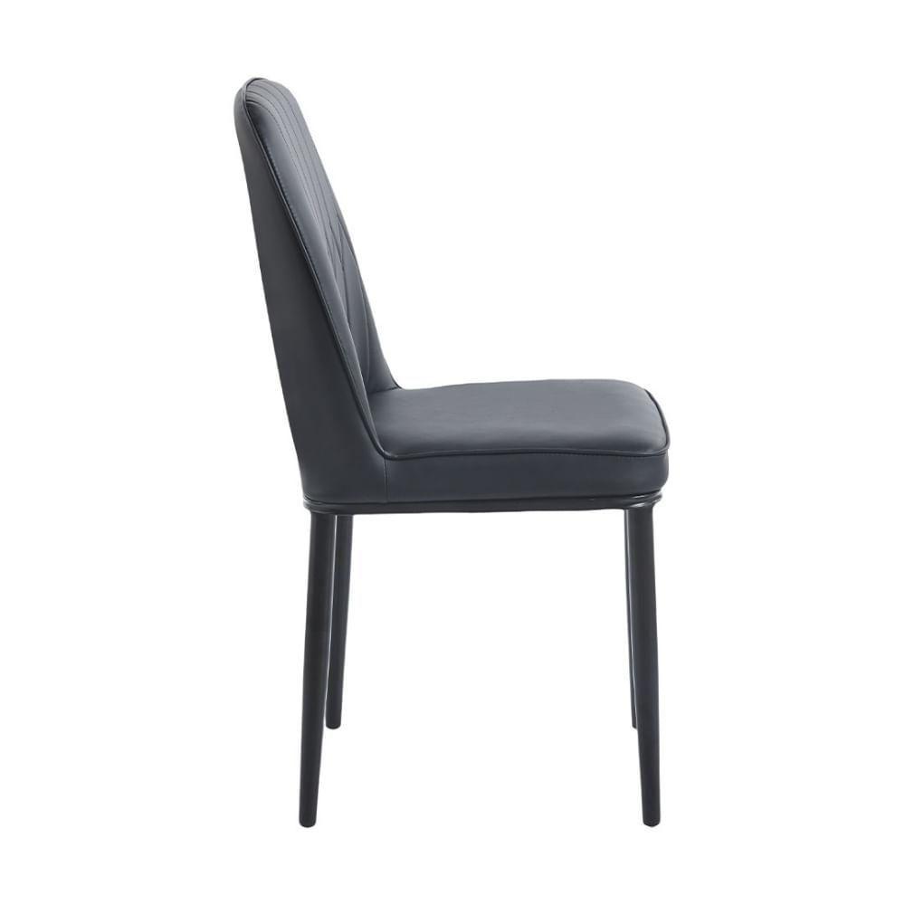 Kit 4 Cadeiras V1006 Rivatti 44cm Tecido Preto-aço Preto - 4