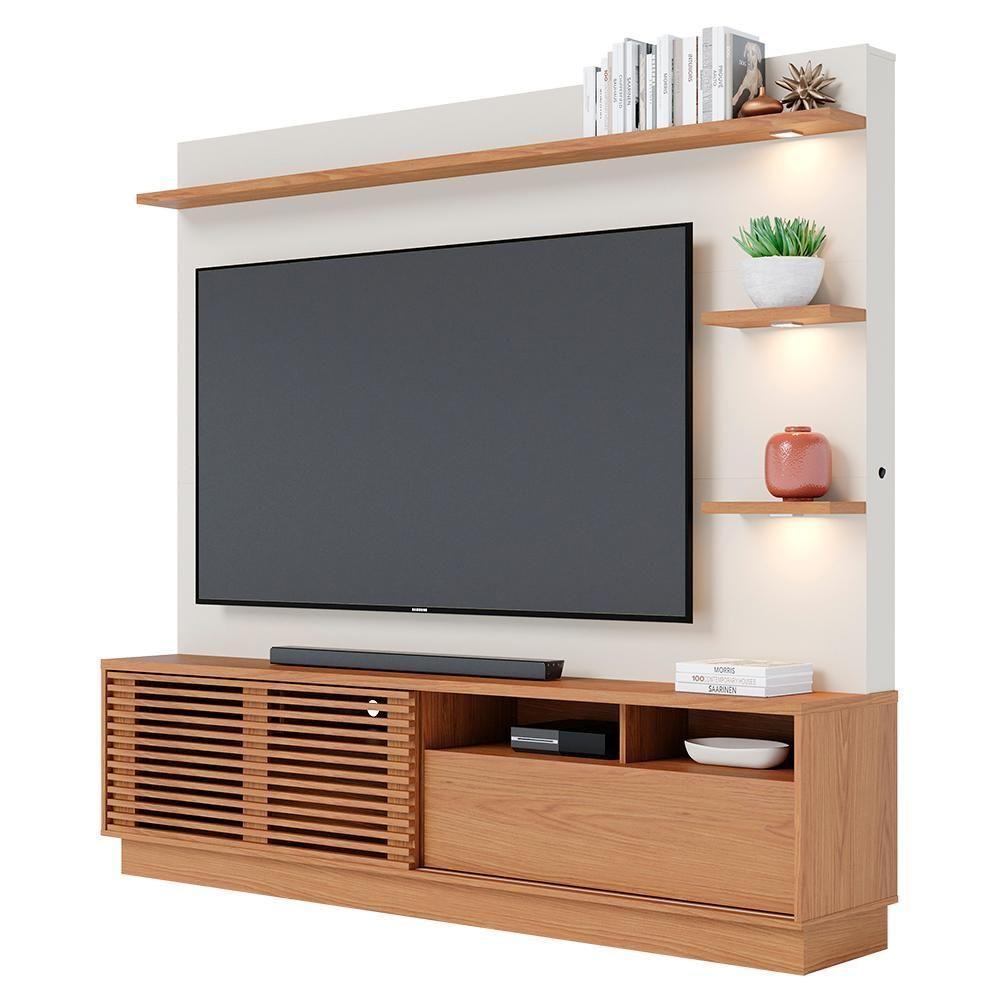 Estante Home Tv 70 Pol 200 Cm Campeche Freijo Off White Matte Colibri - 1