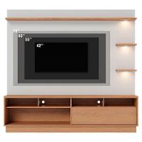Estante Home Tv 70 Pol 200 Cm Campeche Freijo Off White Matte Colibri - 7