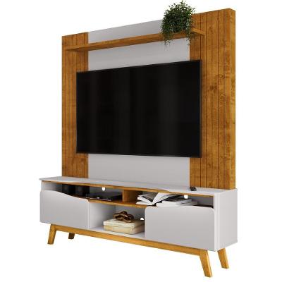 Estante Home Tv 75 Pol 180 Cm Atalaia Naturalle Off White Bechara