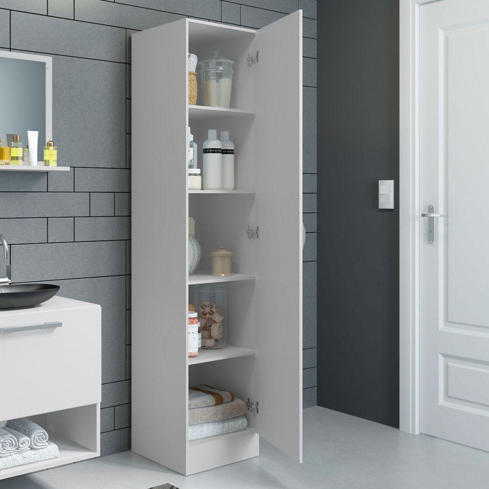 Armário Multiuso Com 1 Porta 39x182cm Mdp 0802 Menu Móveis Branco - 1