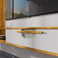 Painel Suspenso Para Tv Até 65 Polegadas Zeus Naturalle Off White - 5