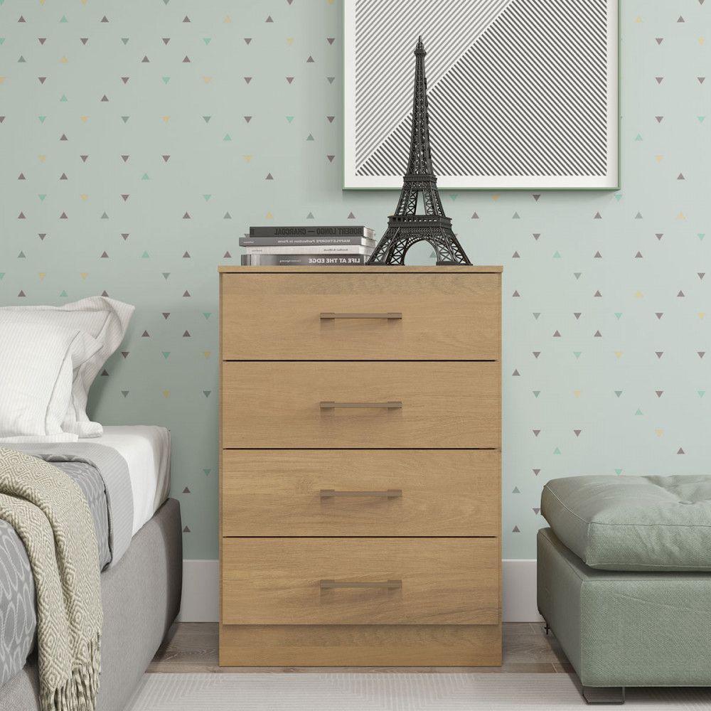 Armário Gaveteiro Multiuso 55x93cm Mdp 2007 Menu Móveis Carvalho - 1