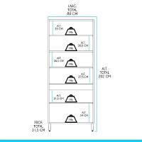 Paneleiro Armário De Cozinha Com 4 Portas Mdp Menu Móveis Avelã Branco - 3