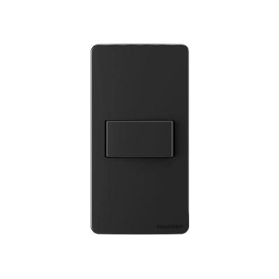 Placa Para Condulete Caixa 1" Com Interruptor Simples Margirius Sleek 10a Preto Ebony Preto