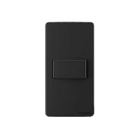 Placa Para Condulete Caixa 1" Com Interruptor Simples Margirius Sleek 10a Preto Ebony Preto - 1