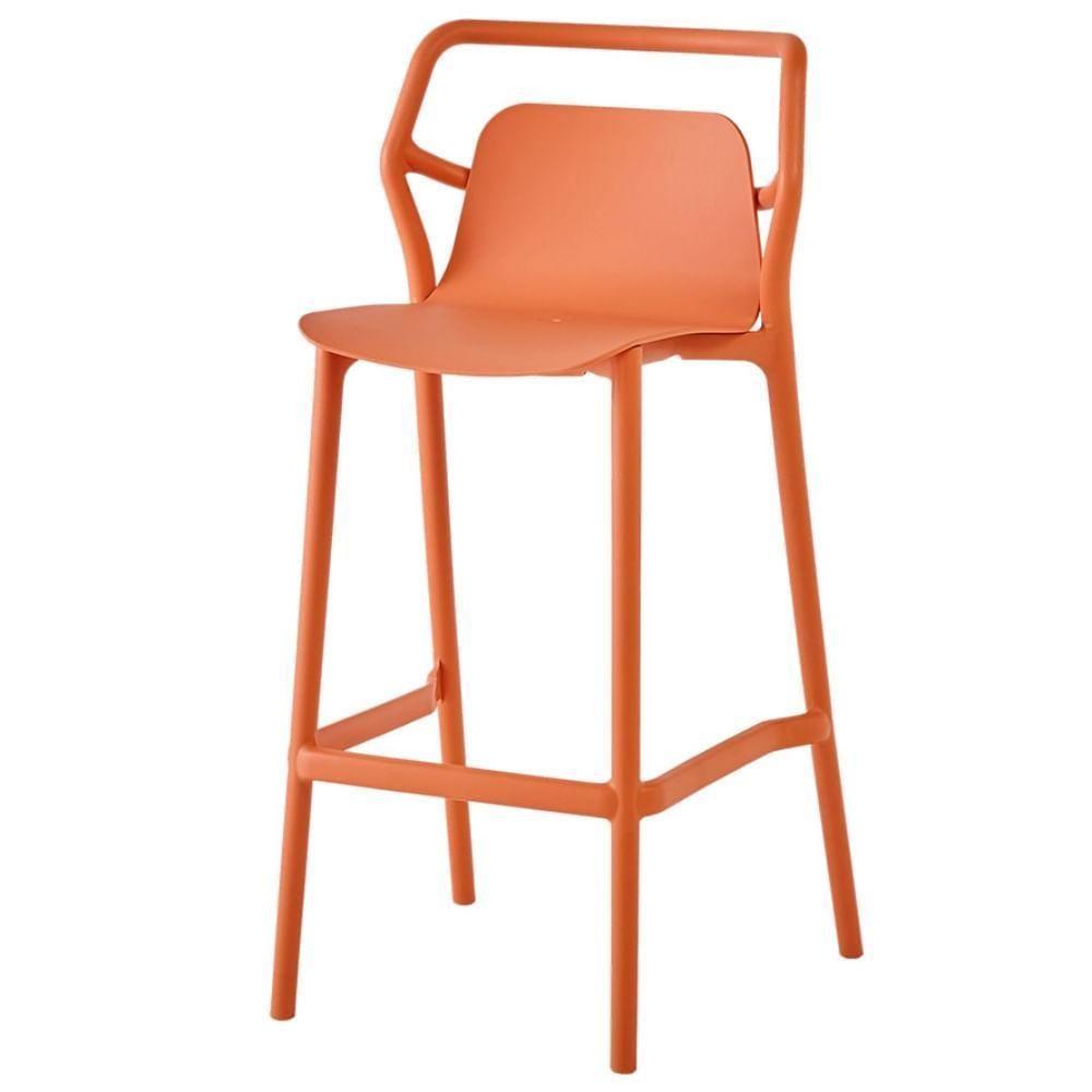 Kit 4 Banquetas Altas Empilhável Enjoy Rivatti 105 Cm (altura) Em Pp Cor Pêssego Com Proteção Uv - 2