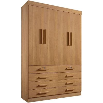 Guarda Roupa Mônaco Plus Cinamomo 4 Portas 8 Gavetas D?doro