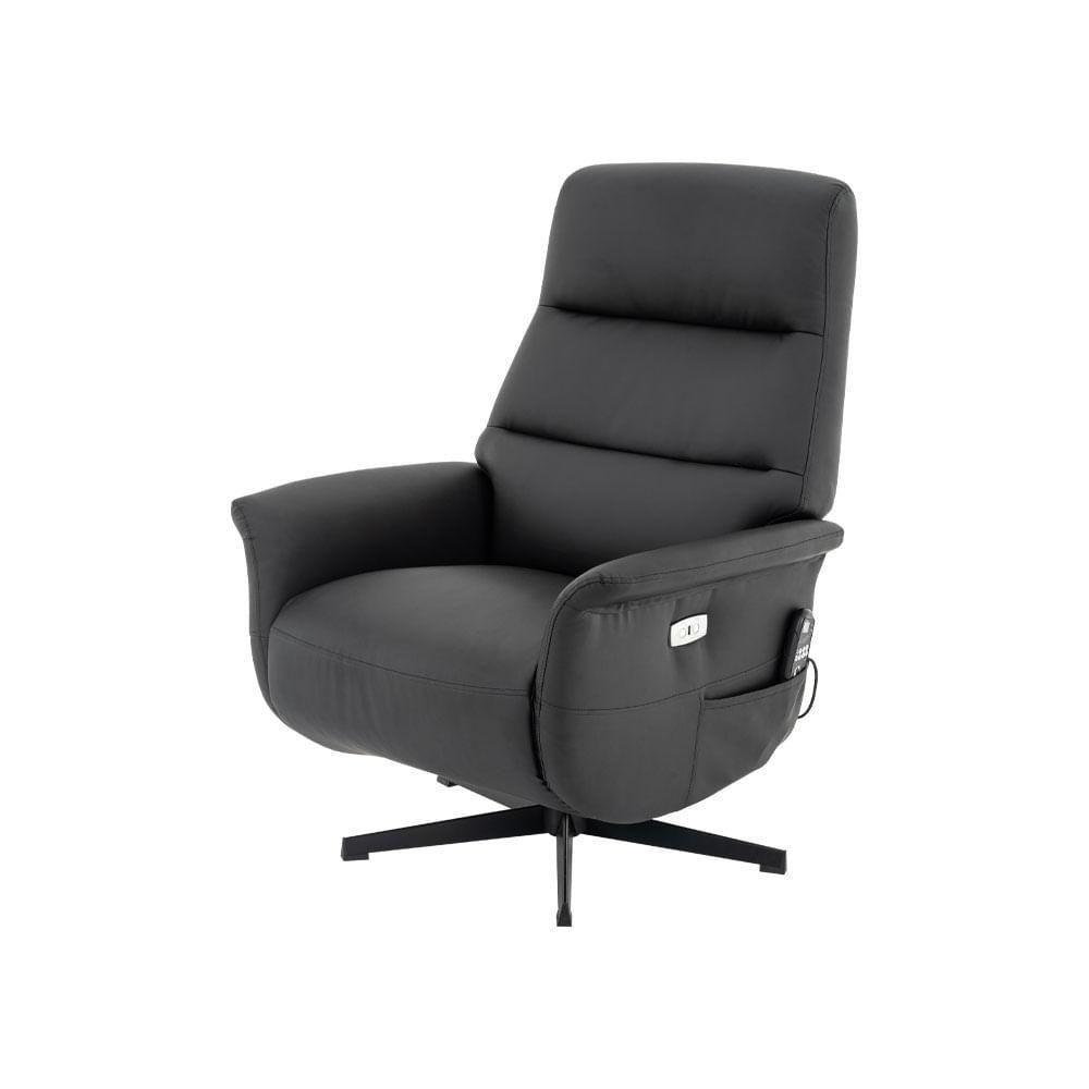 Poltrona Massagem Reclinável Michigan Rivatti Pu Preto - 1