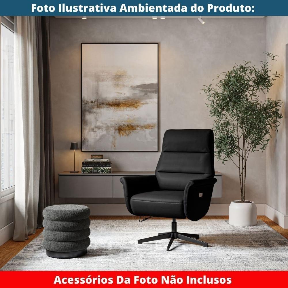 Poltrona Massagem Reclinável Michigan Rivatti Pu Preto - 3