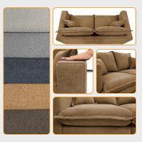 Sofá 2 Lugares Modular Boma. 1,70m Boucle Sofá Inbox Caramelo. - 6