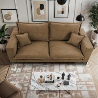 Sofá 2 Lugares Modular Boma. 1,70m Boucle Sofá Inbox Caramelo. - 7