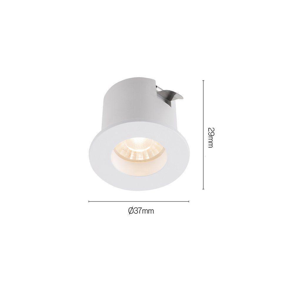 Spot De Embutir Para Móvel Stella Mini Móbili Redondo Led Alto Irc 90 1,5w Bivolt Branco - 3000k - Luz Amarela - 4