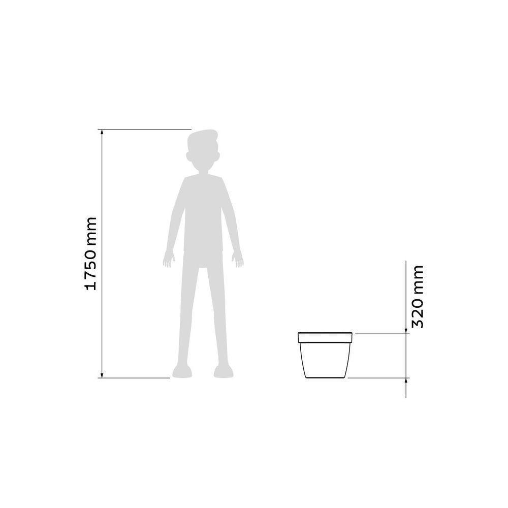 Vaso Tramontina Romano 32 Cm Em Polietileno Grafite - 9