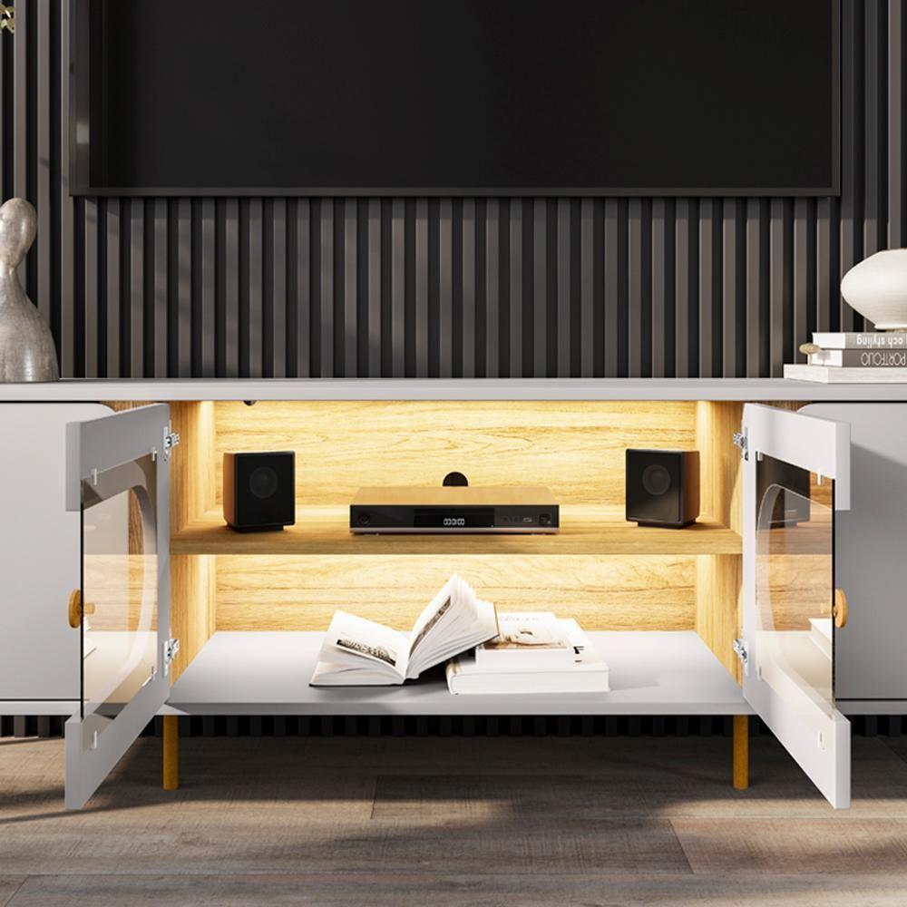 Rack Bancada Tv 75 Pol Organico 180 Cm Juquehy Off White Cinamomo Bechara - 5