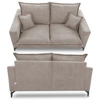 Sofá 2 Lugares Modular Boma. 1,70m Boucle Sofá Inbox Bege Claro - 7