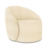 Sofá 3 Lugares Orgânico 180cm Morgan E 2 Poltronas Lua Bouclê Bege - 10