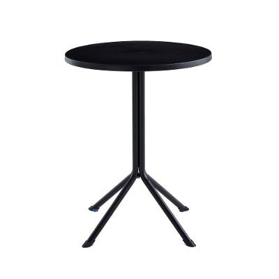 Mesa Redonda Gávea Rivatti 75cm Pp Preto-aço Preto
