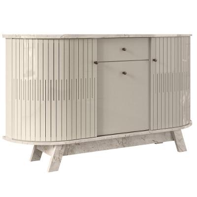 Buffet Aparador 3 Portas 136 Cm Monza Calacata Off White Madetec Calacata Off White