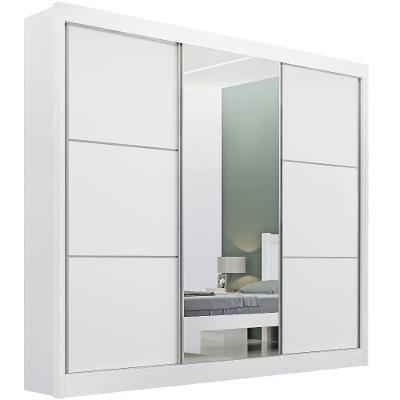 Guarda Roupa Cristal Branco 3 Portas 6 Gavetas D?doro