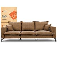 Sofá 3 Lugares Modular Boma. 2,40m Boucle Sofá Inbox Caramelo. - 2