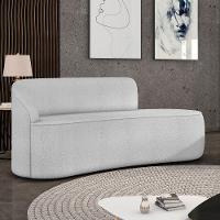 Sofá 3 Lugares Orgânico 180 Cm Morgan Bouclê Cinza - 1