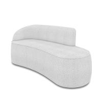 Sofá 3 Lugares Orgânico 180 Cm Morgan Bouclê Cinza - 2