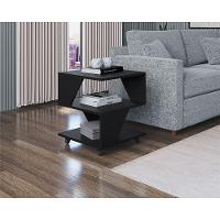 Kit Sapateira 2 Portas E 2 Mesas De Cabeceira-centro Poquema Preto-branco - 3