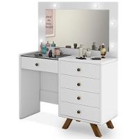 Penteadeira Camarim Com Espelho 00809101 Branco Lpa Branco - 1