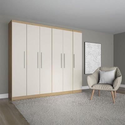 Guarda Roupa Casal 240x218 Modulado Selene 4 Peças Carvalho Carvalho