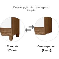 Guarda Roupa Casal Ms912 6p 165 Cm Naturale Branco Moval - 5