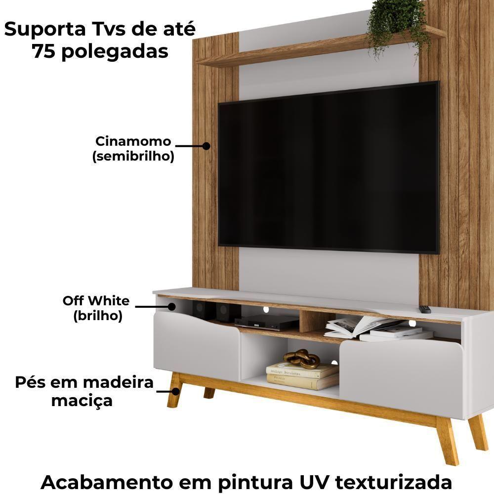 Estante Home Tv 75 Pol 180 Cm Atalaia Cinamomo Off White Bechara - 5
