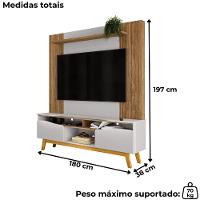 Estante Home Tv 75 Pol 180 Cm Atalaia Cinamomo Off White Bechara - 3