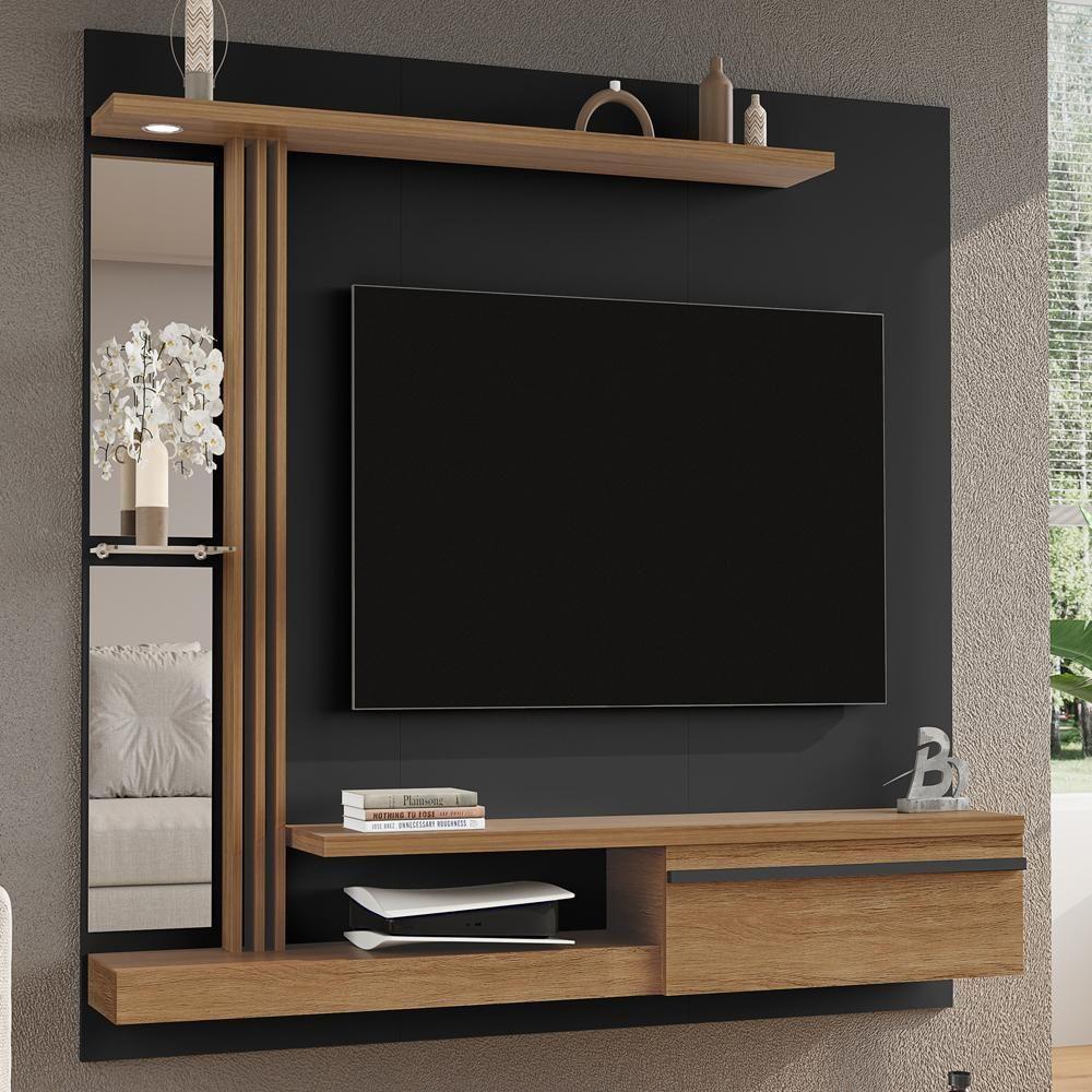 Painel Suspenso Tv 55 Pol 160 Cm Denver Preto Cinamomo Bechara - 2