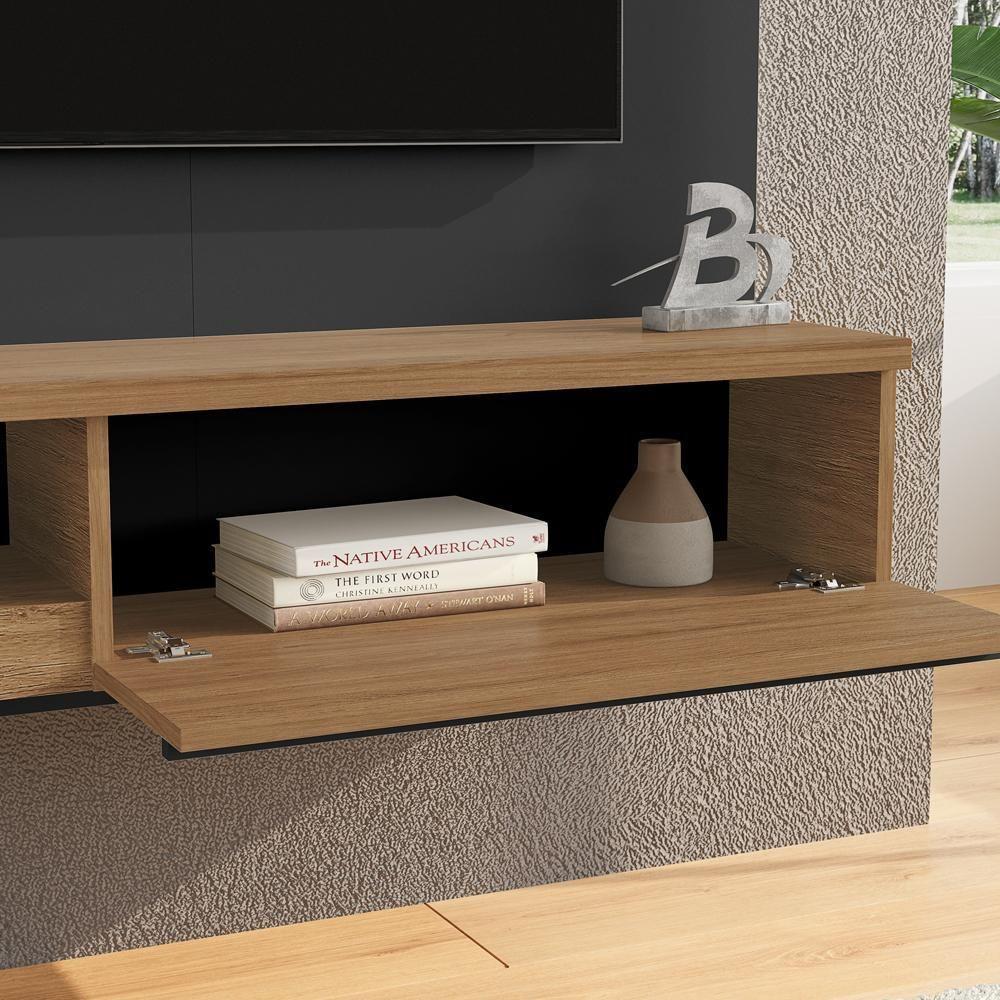 Painel Suspenso Tv 55 Pol 160 Cm Denver Preto Cinamomo Bechara - 4