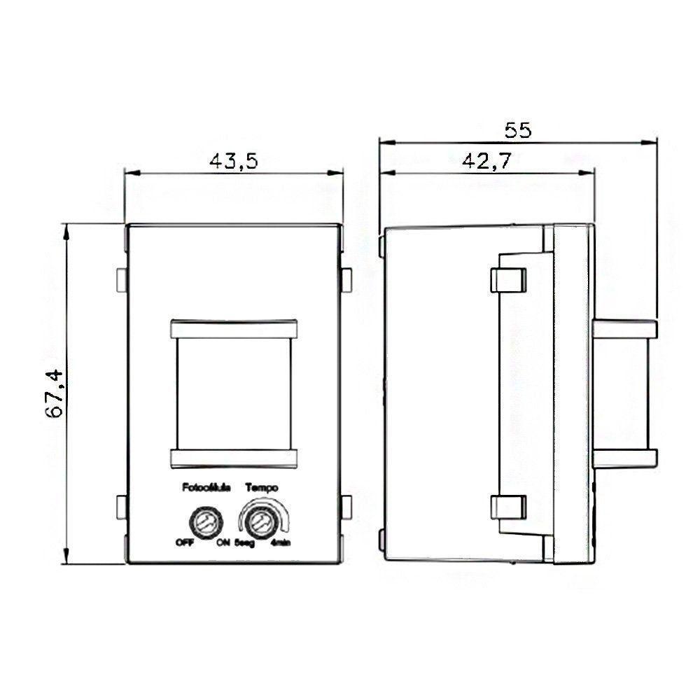 Módulo Sensor De Presença Modular Margirius Sleek 170° Bivolt Branco - 2