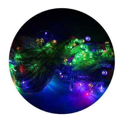 Led Pisca Cordão Com 10 Metros 100 Lampadas Formato Gota Fio Crystal Tomada Luz Natal Ano Novo Colorido