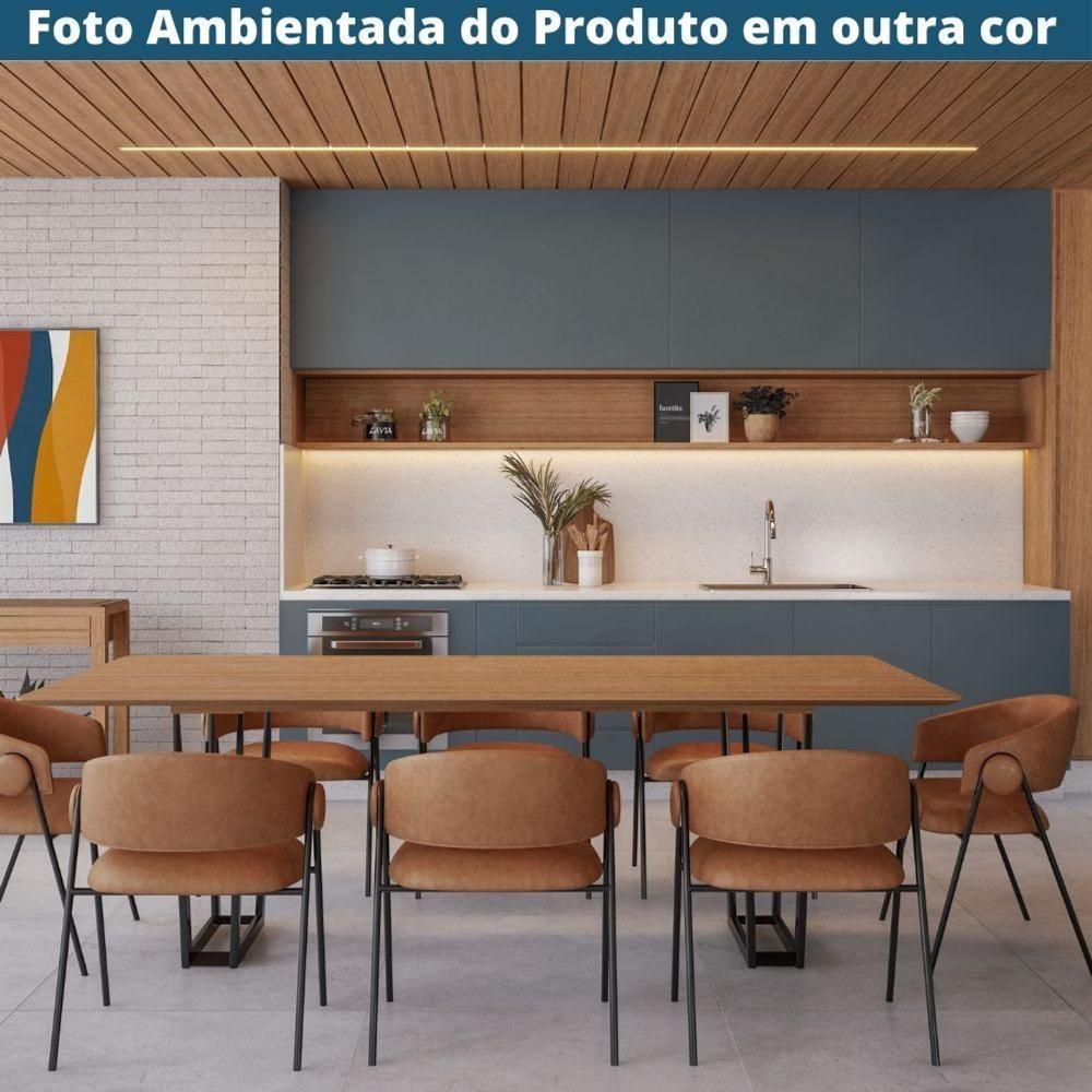 Kit 2 Cadeiras Com Braços Toulouse Júlia Mara Fratini Poliureto (pu) Preto Base Aço Carbono Preto - 6