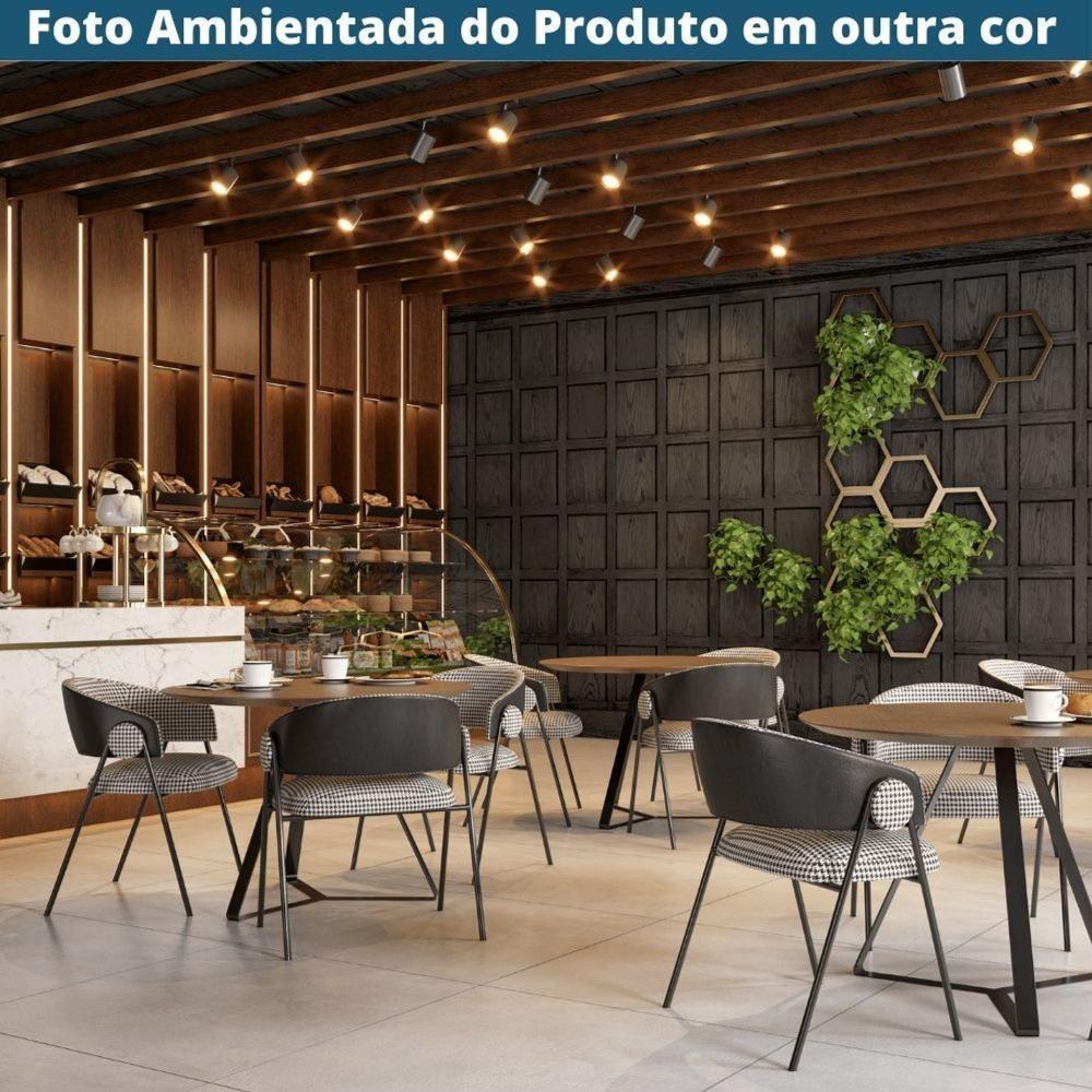 Kit 2 Cadeiras Com Braços Toulouse Júlia Mara Fratini Poliureto (pu) Preto Base Aço Carbono Preto - 10