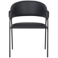 Kit 2 Cadeiras Com Braços Toulouse Júlia Mara Fratini Poliureto (pu) Preto Base Aço Carbono Preto - 3