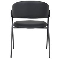 Kit 2 Cadeiras Com Braços Toulouse Júlia Mara Fratini Poliureto (pu) Preto Base Aço Carbono Preto - 5