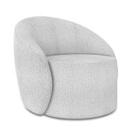 Sofá 3 Lugares Orgânico 180cm Morgan E 2 Poltronas Lua Bouclê Cinza - 8