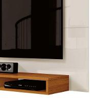 Painel Para Tv Até 43 Polegadas 1,20m Com Nicho Fox New Edn - Off White - Cedro Off White - Cedro - 4