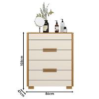 Guarda Roupa Solteiro Sobral Com Espelho E Cômoda Dhara Freijó Off White – Moval - 7