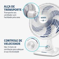 Ventilador De Mesa Mondial 6 Pás 140W 40cm VSP-40-W 110V - 5