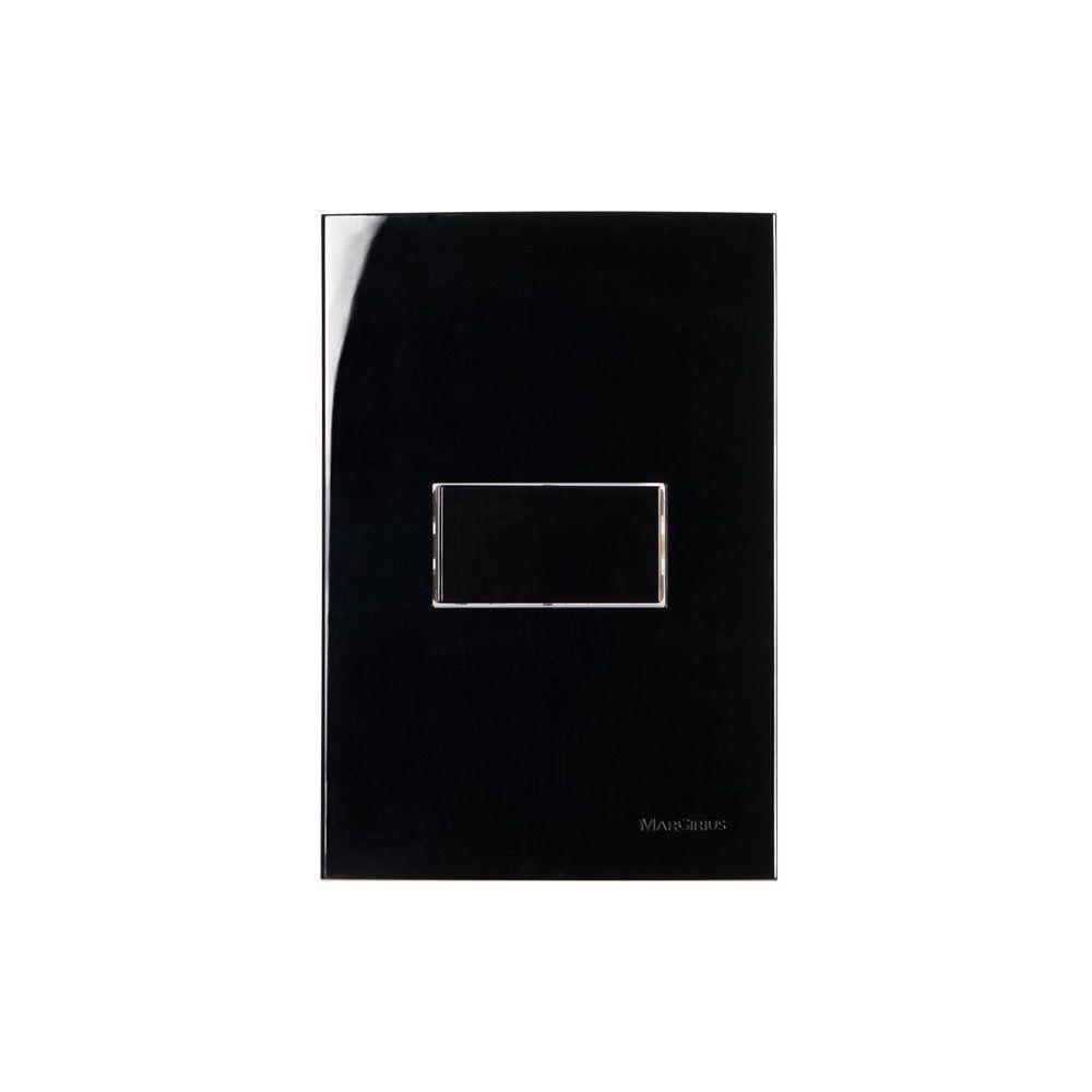 Interruptor Simples Margirius Sleek 10a Com Placa 4x2 Preto Ebony Preto - 1
