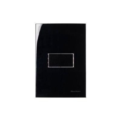 Interruptor Simples Margirius Sleek 10a Com Placa 4x2 Preto Ebony Preto
