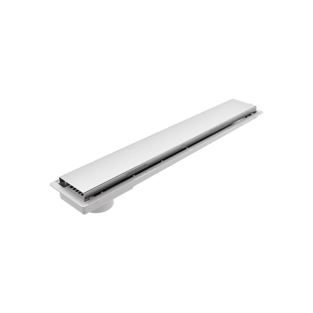 Ralo Linear Com Tampa Em Aço Inox Tramontina Em Pvc Slim 7x50 Cm - 2