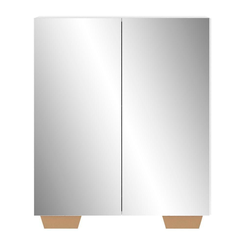 Sapateira 2 Portas Com Espelho Nina Branca/natural - 1